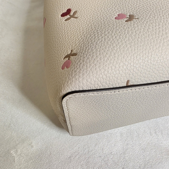Coach Cream and Pink Floral Women's Bag - Picture 2 of 16